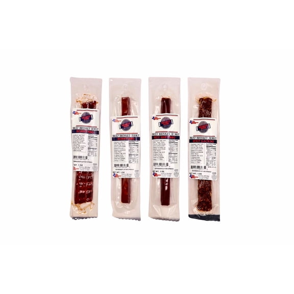 Brisket Boss Honey BBQ & Spicy Honey BBQ Beef Brisket Snacks Variety Pack, 4 Count