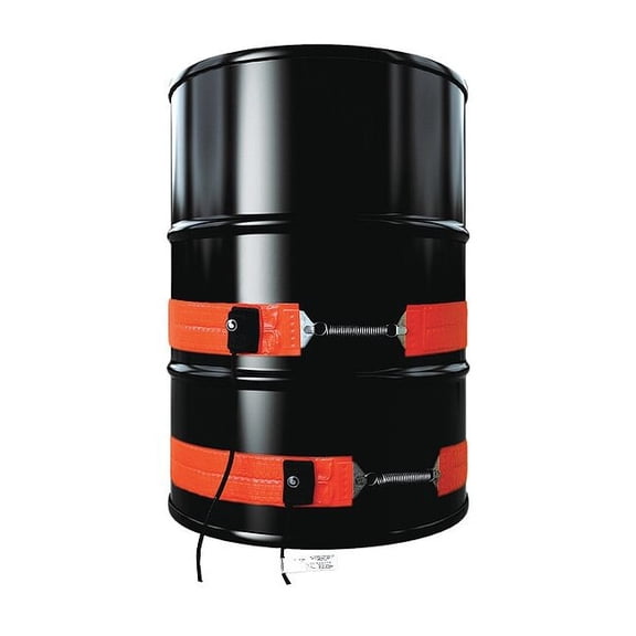 Heavy Duty Drum/Pail Heater, Mid-Temp, 30 Gallon, 120VAC, 1000W, 58.5"Lx4"W
