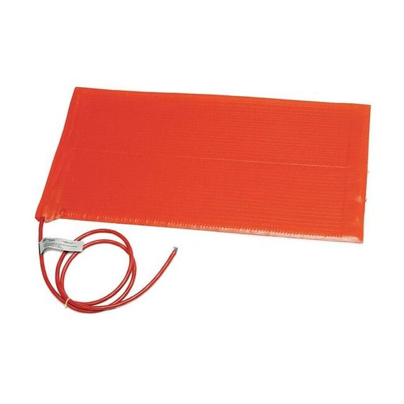 Heating Blanket, Silicone Rubber, 120V, 360W, 6"W x 24"L, w/ PSA