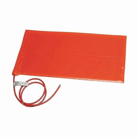 Heating Blanket, Silicone Rubber, 120V, 360W, 6"W x 24"L, w/ PSA SRL06241P