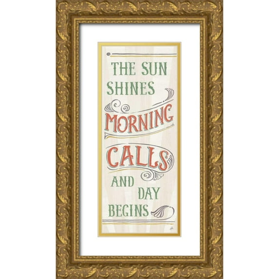 Brissonnet, Daphne 10x18 Gold Ornate Wood Framed with Double Matting Museum Art Print Titled - Morning Moment XI