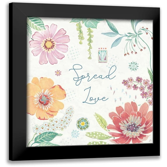 Brissonnet, Daphne 12x12 Black Modern Framed Museum Art Print Titled - Happy Meadow V
