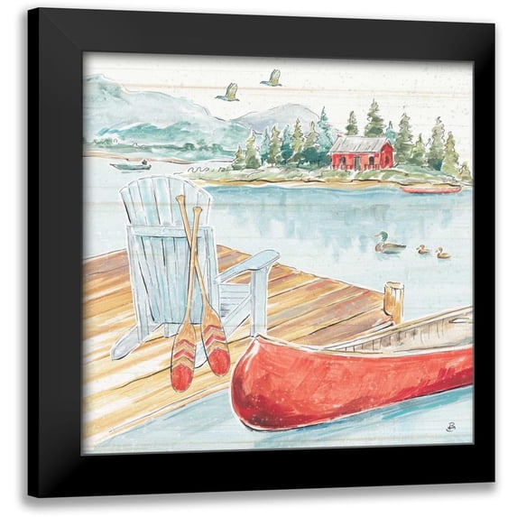 Brissonnet, Daphne 12x12 Black Modern Framed Museum Art Print Titled - Lake Moments III