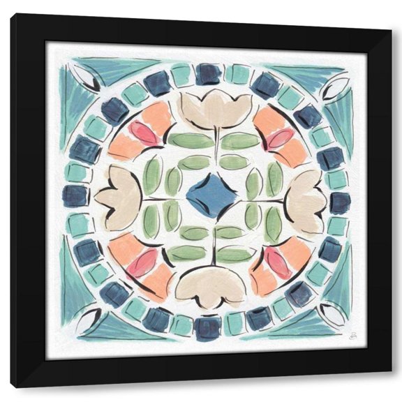 Daphne Brissonnet 12x12 Black Modern Wood Framed Wall Art Titled - Springtime IX
