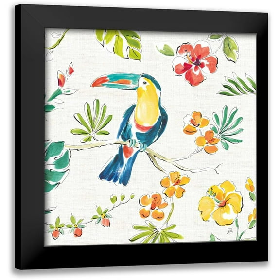 Brissonnet, Daphne 12x12 Black Modern Framed Museum Art Print Titled - Tropical Oasis V White