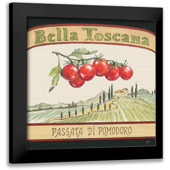 Brissonnet, Daphne 12x12 Black Modern Framed Museum Art Print Titled - Tuscan Flavor V