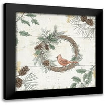 Brissonnet, Daphne 12x12 Black Modern Framed Museum Art Print Titled - Wild and Beautiful XII Green
