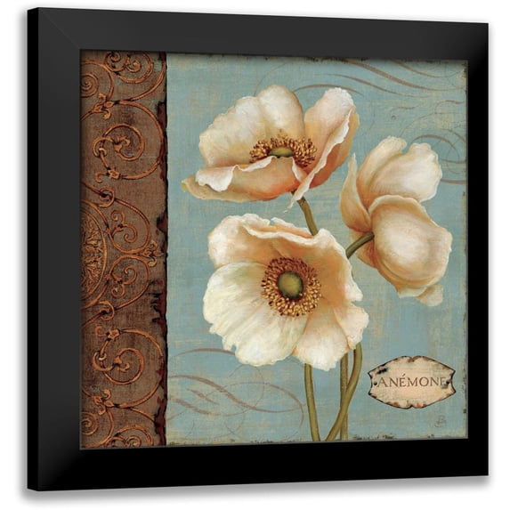 Brissonnet, Daphne 12x12 Black Modern Framed Museum Art Print Titled - Windflower I