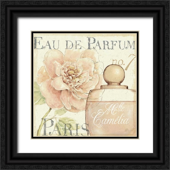 Brissonnet, Daphne 12x12 Black Ornate Wood Framed with Double Matting Museum Art Print Titled - Fleurs and Parfum II