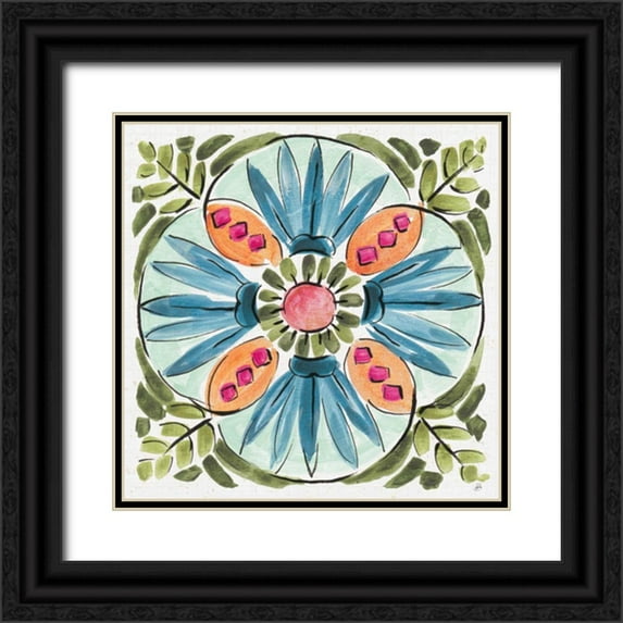 Brissonnet, Daphne 12x12 Black Ornate Wood Framed with Double Matting Museum Art Print Titled - Gypsy Meadow IX