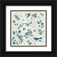 thumbnail image 1 of Brissonnet, Daphne 12x12 Black Ornate Wood Framed with Double Matting Museum Art Print Titled - My Bohemian Life IV Navy, 1 of 4