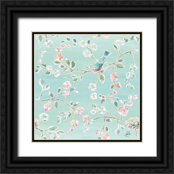 Brissonnet, Daphne 12x12 Black Ornate Wood Framed with Double Matting Museum Art Print Titled - Springtime Pattern IB