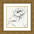 thumbnail image 1 of Brissonnet, Daphne 12x12 Gold Ornate Wood Framed with Double Matting Museum Art Print Titled - Blossom Sketches II, 1 of 4