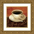 thumbnail image 1 of Brissonnet, Daphne 12x12 Gold Ornate Wood Framed with Double Matting Museum Art Print Titled - Coffee Talk II, 1 of 4