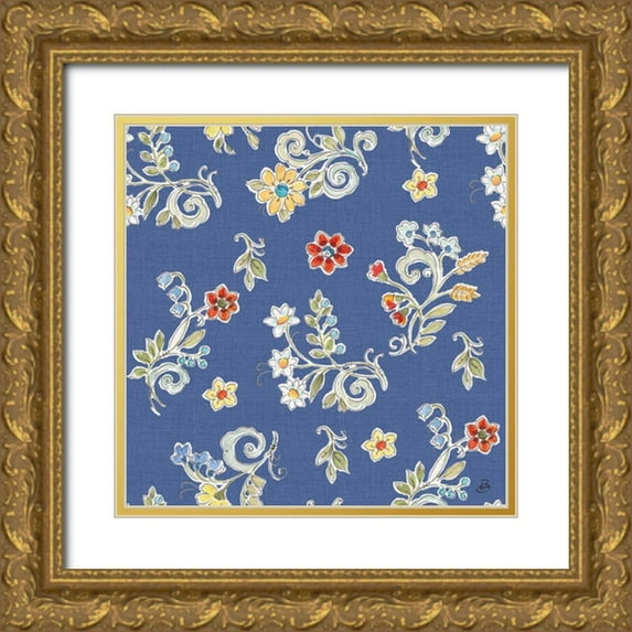 Brissonnet, Daphne 12x12 Gold Ornate Wood Framed with Double Matting Museum Art Print Titled - Morning Bloom Pattern IID