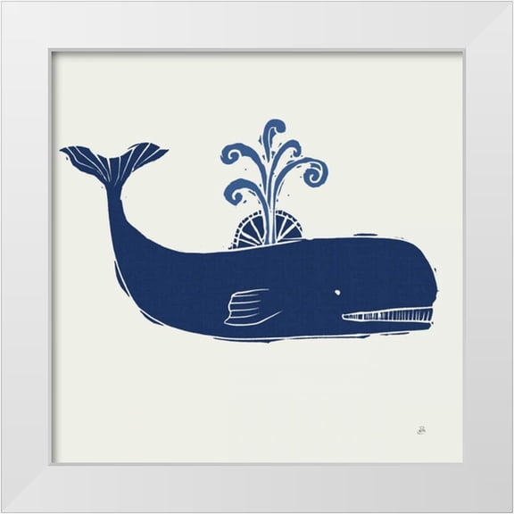 Brissonnet, Daphne 12x12 White Modern Wood Framed Museum Art Print Titled - Primitive Sea I Navy