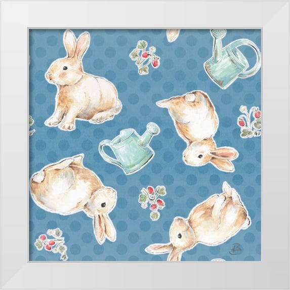 Brissonnet, Daphne 12x12 White Modern Wood Framed Museum Art Print Titled - Springtime Pattern IIID