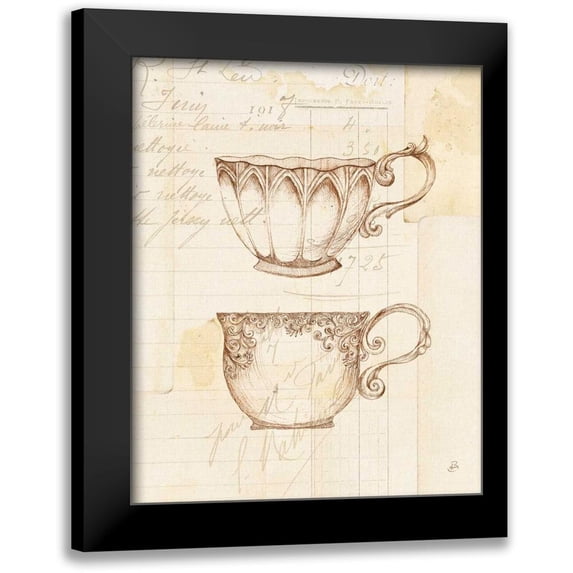 Brissonnet, Daphne 12x14 Black Modern Framed Museum Art Print Titled - Authentic Coffee V