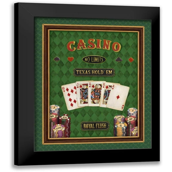 Brissonnet, Daphne 12x14 Black Modern Framed Museum Art Print Titled - Texas Hold Em