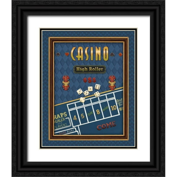 Brissonnet, Daphne 12x14 Black Ornate Wood Framed with Double Matting Museum Art Print Titled - High Roller