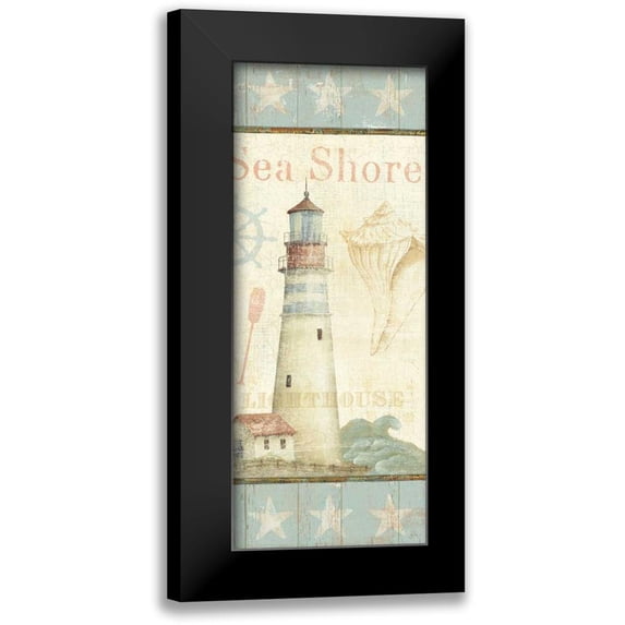 Brissonnet, Daphne 12x24 Black Modern Framed Museum Art Print Titled - Coastal Shells I