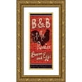 thumbnail image 1 of Brissonnet, Daphne 12x24 Gold Ornate Wood Framed with Double Matting Museum Art Print Titled - Country Touch V, 1 of 4