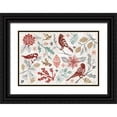 thumbnail image 1 of Brissonnet, Daphne 14x11 Black Ornate Wood Framed with Double Matting Museum Art Print Titled - Woodcut Christmas II Color, 1 of 4