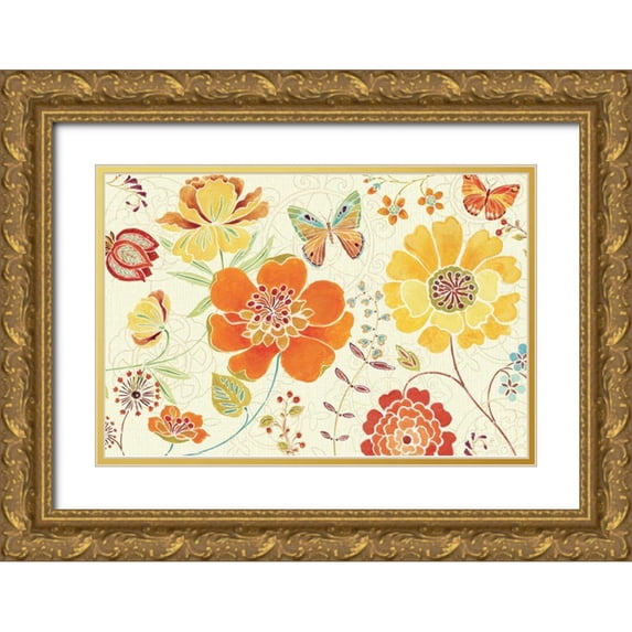 Brissonnet, Daphne 14x11 Gold Ornate Wood Framed with Double Matting Museum Art Print Titled - Spice Bouquet I
