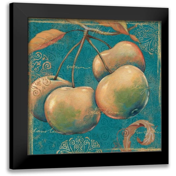 Brissonnet, Daphne 15x15 Black Modern Framed Museum Art Print Titled - Lovely Fruits III