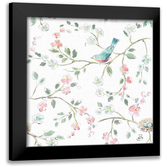 Brissonnet, Daphne 15x15 Black Modern Framed Museum Art Print Titled - Springtime Pattern IA