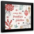 thumbnail image 1 of Brissonnet, Daphne 15x15 Black Modern Framed Museum Art Print Titled - Woodcut Christmas VIII Color, 1 of 5