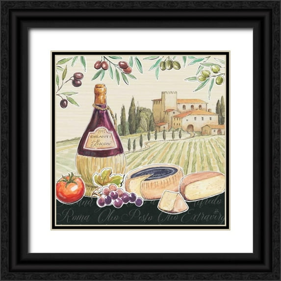 Brissonnet, Daphne 15x15 Black Ornate Wood Framed with Double Matting Museum Art Print Titled - Tuscan Flavor II