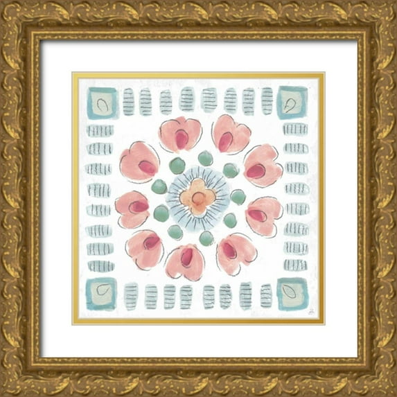 Brissonnet, Daphne 15x15 Gold Ornate Wood Framed with Double Matting Museum Art Print Titled - Desert Beauties XV