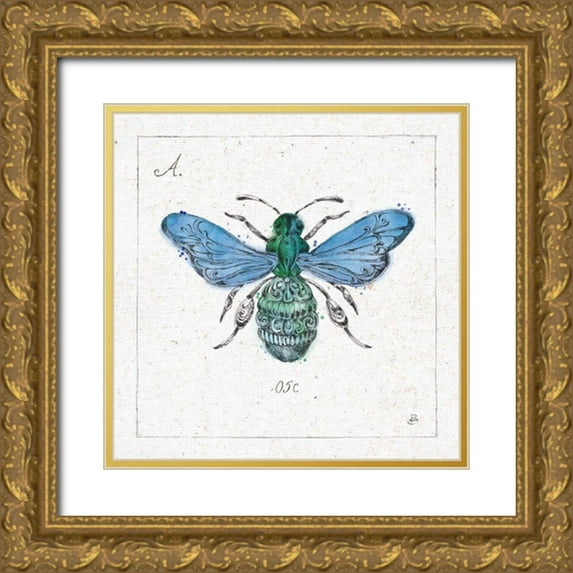 Brissonnet, Daphne 15x15 Gold Ornate Wood Framed with Double Matting Museum Art Print Titled - Outdoor Beauties VII Color