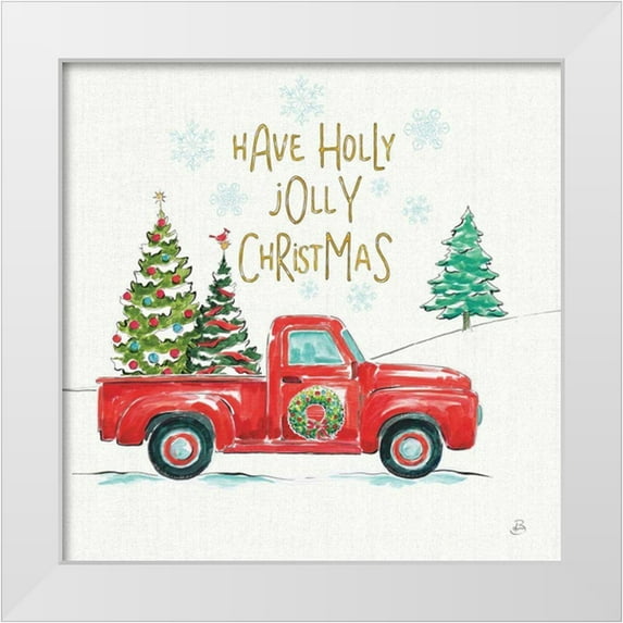 Brissonnet, Daphne 15x15 White Modern Wood Framed Museum Art Print Titled - Christmas in the Country III