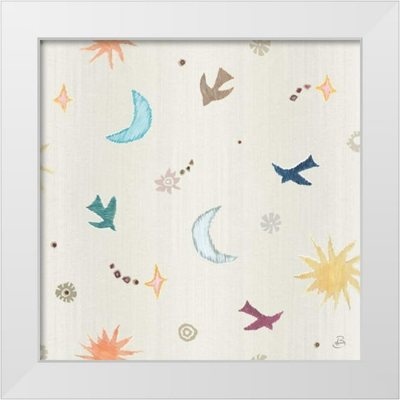 Brissonnet, Daphne 15x15 White Modern Wood Framed Museum Art Print Titled - My Bohemian Life Pattern III