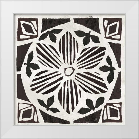 Brissonnet, Daphne 15x15 White Modern Wood Framed Museum Art Print Titled - Woodcut Christmas IX
