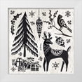 thumbnail image 1 of Brissonnet, Daphne 15x15 White Modern Wood Framed Museum Art Print Titled - Woodcut Christmas V, 1 of 4