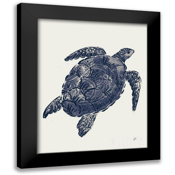 Brissonnet, Daphne 15x18 Black Modern Framed Museum Art Print Titled - Ocean Finds IV Navy