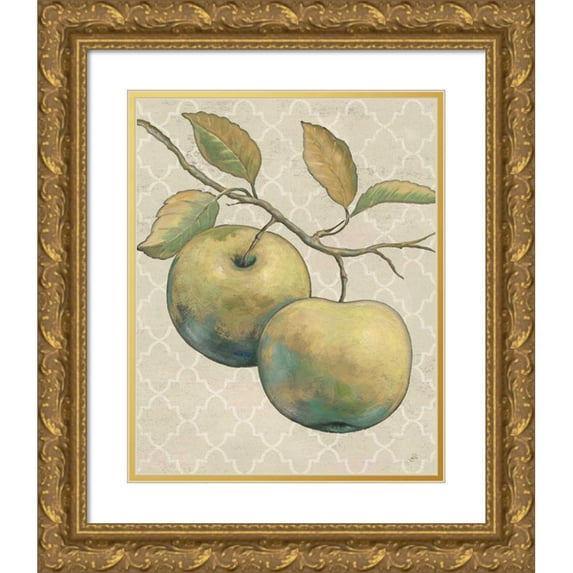 Brissonnet, Daphne 15x18 Gold Ornate Wood Framed with Double Matting Museum Art Print Titled - Lovely Fruits II Neutral Crop