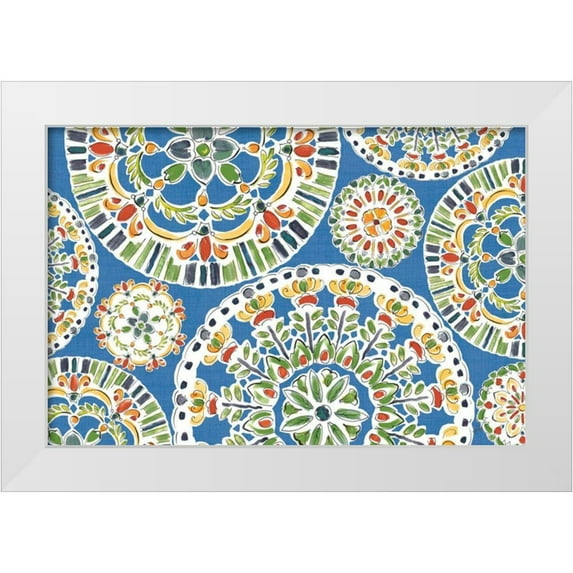 Brissonnet, Daphne 18x13 White Modern Wood Framed Museum Art Print Titled - Tropical Oasis VIII Bright