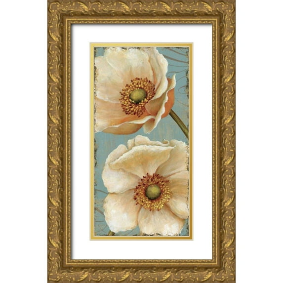Brissonnet, Daphne 18x32 Gold Ornate Wood Framed with Double Matting Museum Art Print Titled - Windflower I
