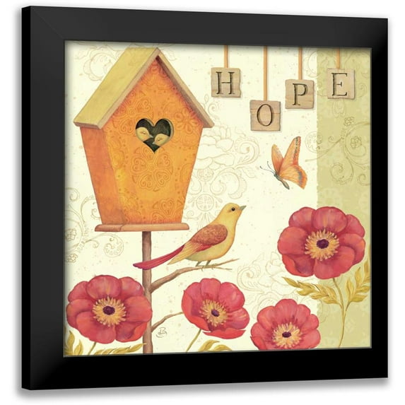 Brissonnet, Daphne 20x20 Black Modern Framed Museum Art Print Titled - Welcome Home III