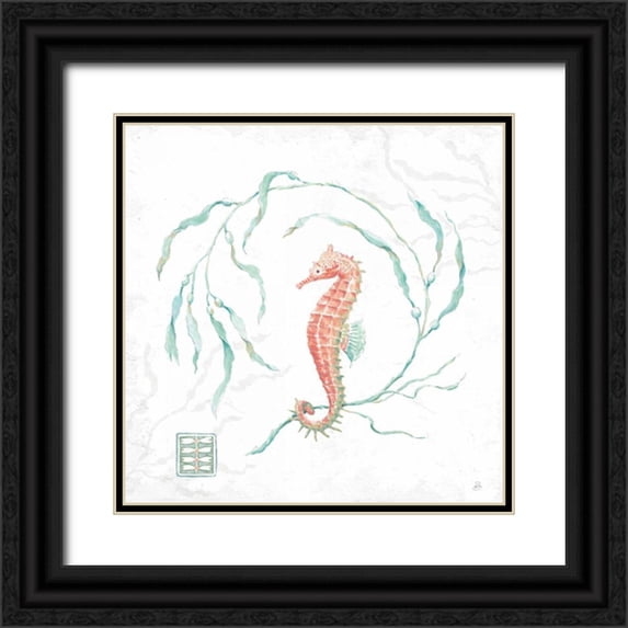 Brissonnet, Daphne 20x20 Black Ornate Wood Framed with Double Matting Museum Art Print Titled - Delicate Sea III
