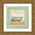 thumbnail image 1 of Brissonnet, Daphne 20x20 Gold Ornate Wood Framed with Double Matting Museum Art Print Titled - Beach Hotel I, 1 of 4