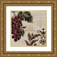 thumbnail image 1 of Brissonnet, Daphne 20x20 Gold Ornate Wood Framed with Double Matting Museum Art Print Titled - Burgundy II, 1 of 4