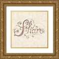 thumbnail image 1 of Brissonnet, Daphne 20x20 Gold Ornate Wood Framed with Double Matting Museum Art Print Titled - Elegant Season Share Pink, 1 of 4