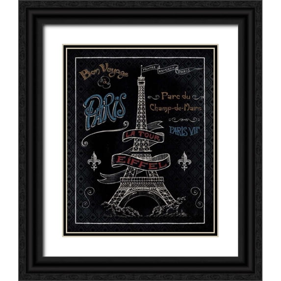 Brissonnet, Daphne 20x24 Black Ornate Wood Framed with Double Matting Museum Art Print Titled - Travel to Paris I