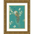 thumbnail image 1 of Brissonnet, Daphne 23x32 Gold Ornate Wood Framed with Double Matting Museum Art Print Titled - Ornate Peacock XD, 1 of 4
