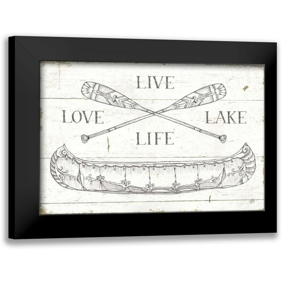 Brissonnet, Daphne 24x17 Black Modern Framed Museum Art Print Titled - Lake Sketches III